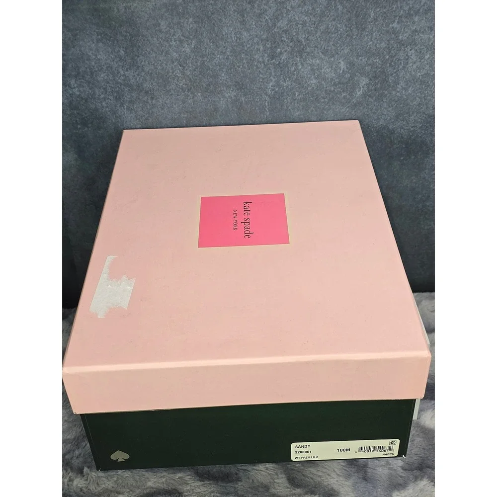 NWB Kate Spade Sandy Slip On Sneaker White Purple Leather Size 10‎ S280061